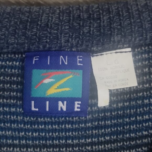 Vintage Fine Line Sweater Mountains and Paragliders Size Large - Picture 2 of 5